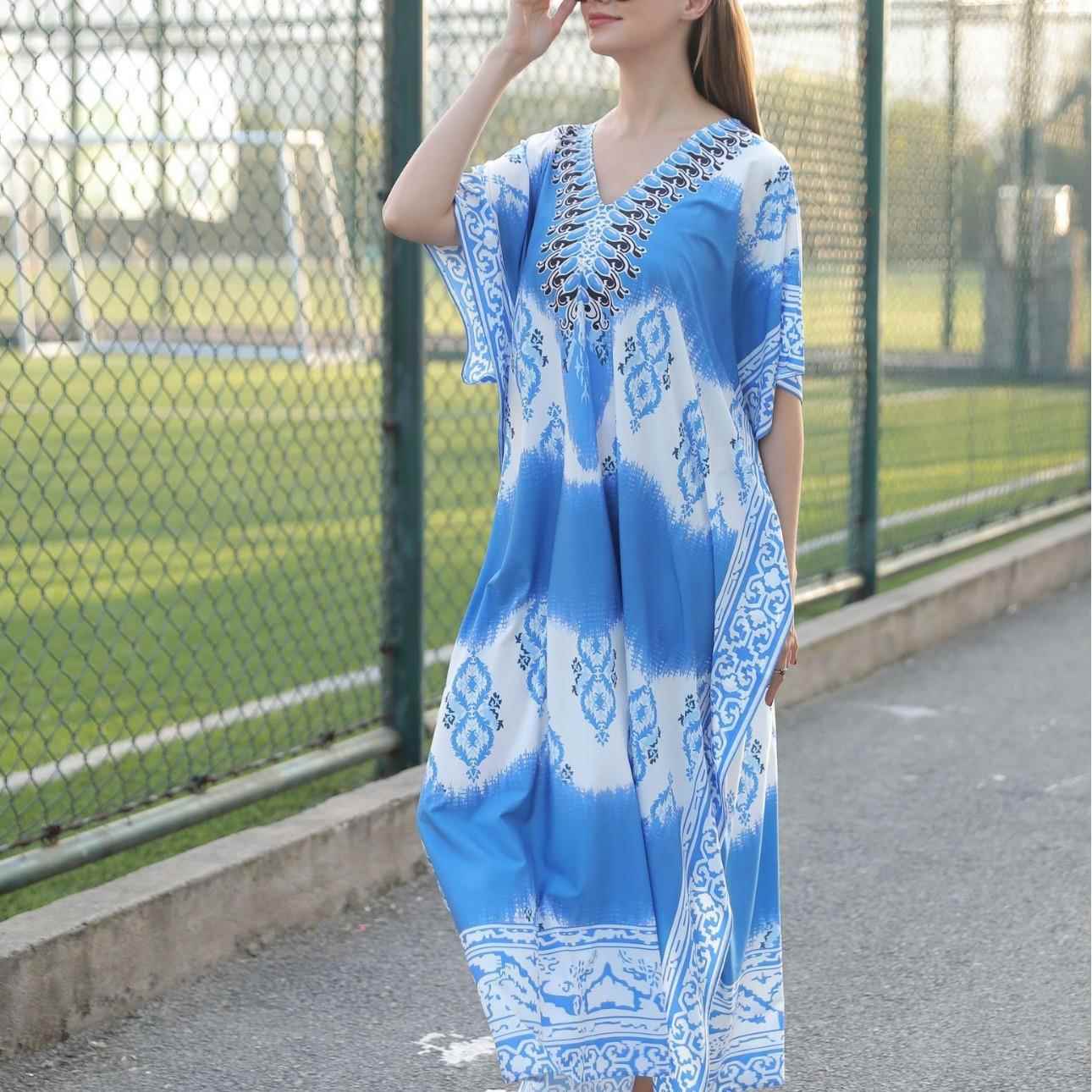 women swimsuit sunscreen bikini robe holiday loose smudged