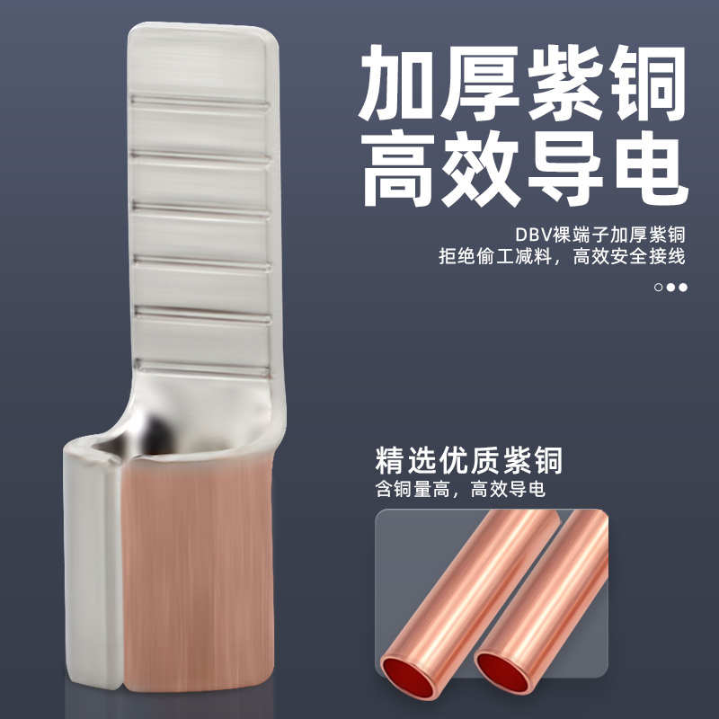 DBN1.25-10 紫铜 插片式端子 冷压接线端子 1平方 每包1000只