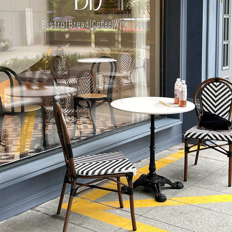 户外藤编竹节椅铝合金防水防晒法式咖啡厅民宿庭院阳台室外户外椅,商业/办公家具,商用藤编家具,淘宝优惠券,粉丝福利购,淘宝优惠卷