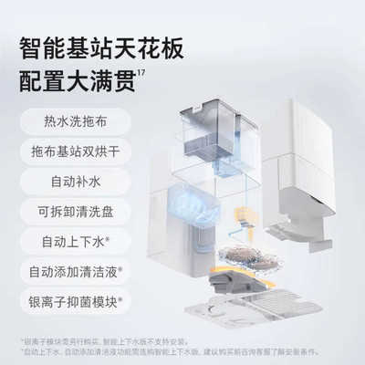 石头扫地机器人扫拖一体机擦地机拖地机器人 P10S Pro超薄全嵌