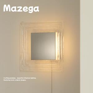 Mazzega穆拉诺冰川壁灯多巴胺卧室床头灯简约高级感氛围玻璃灯具