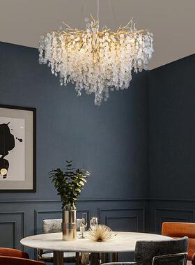 新款水晶灯长形厅餐厅创意铝材树Z003枝简约轻奢水晶客厅展餐厅灯