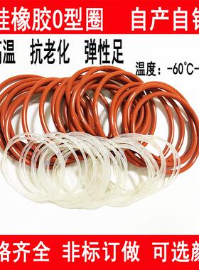 O型密封圈红/白色硅胶外径18/19/20/21/22/23/24/25/26线径3.1