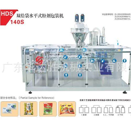 厂家直销HDS-140S双给袋式水平给袋包装机高速自动包装机