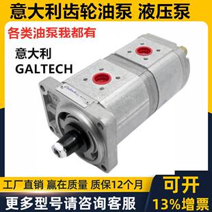 GALTECH液压齿轮油泵双联三联泵串泵马达2SPA8S 2gp 3GM POMPA
