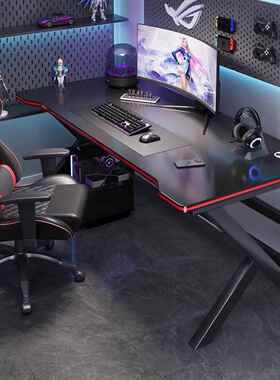 脑台桌台式简BZW易电竞电桌椅卧家用书桌学生写字室桌子工作台办