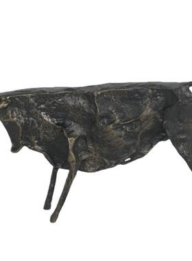 北欧家居摆件饰品西班牙铸铁斗牛客厅创意装饰现代简约茶几工艺品