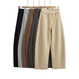Banana shaped curved knife pants for women, high waisted