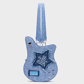 HIATUS原创设计牛仔吉他双肩包休闲创意五角星流苏字母贝斯斜挎包