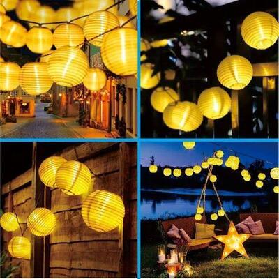 Outdoor LED Solar Lantern Waterproof Garland Fairy Lights