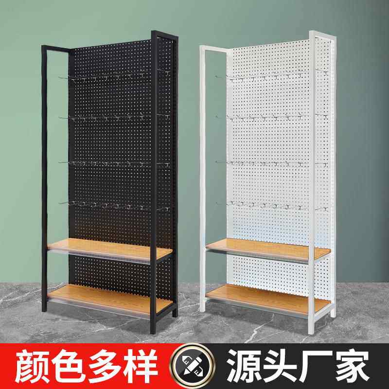 超市货架洞洞板落地挂钩展示架小饰品货架展会渔具手机配件晾袜架