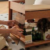 星木_MN 樱桃木家诺具降茶水 白露白露升推升车_可移动降茶几日式