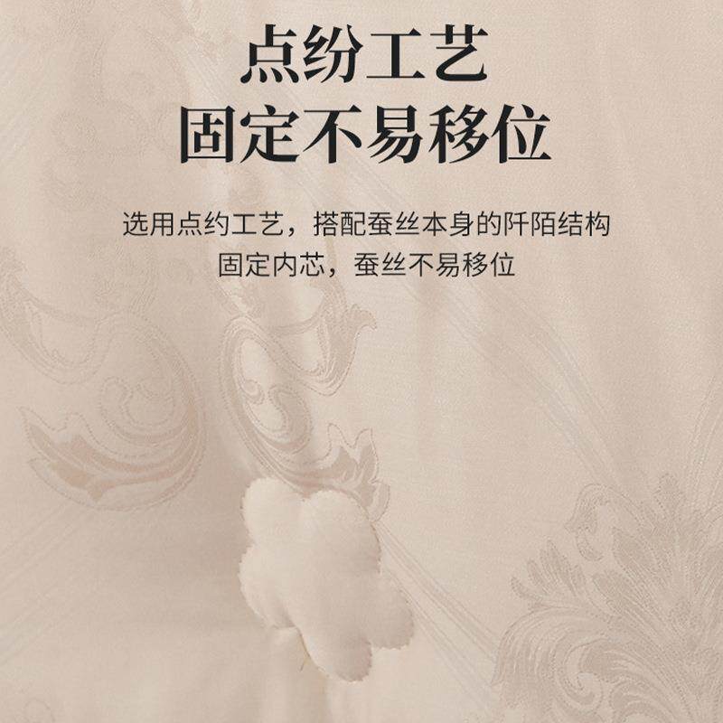 床上用品秋冬加厚保暖被芯莫代尔贡缎提花家用蚕丝被一件