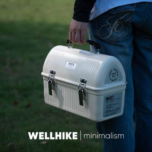 WELLHIKE户外SWS午餐盒 复古露营装备咖啡茶具五金收纳金属工具箱