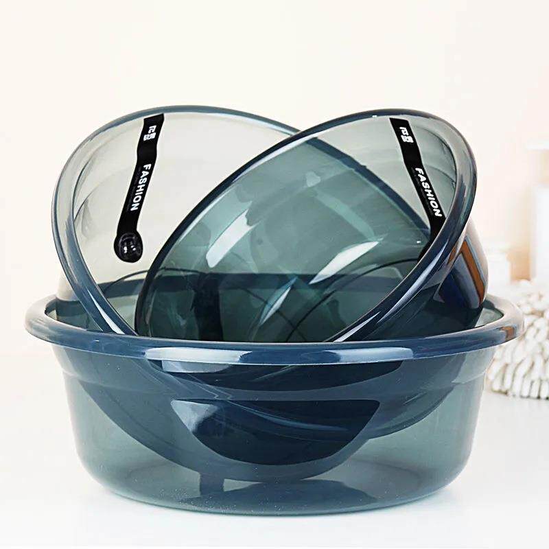 洗衣盆洗菜洗脚塑料盆加厚带盖盆子家用大号婴儿洗脸盆加深宿舍