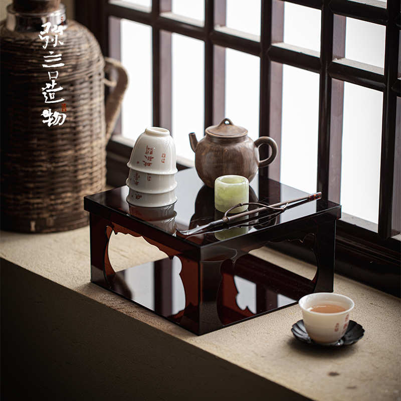 置盖碗柜展示力物亚克架功夫壶展示架茶具弥承言配件茶壶茶道架子