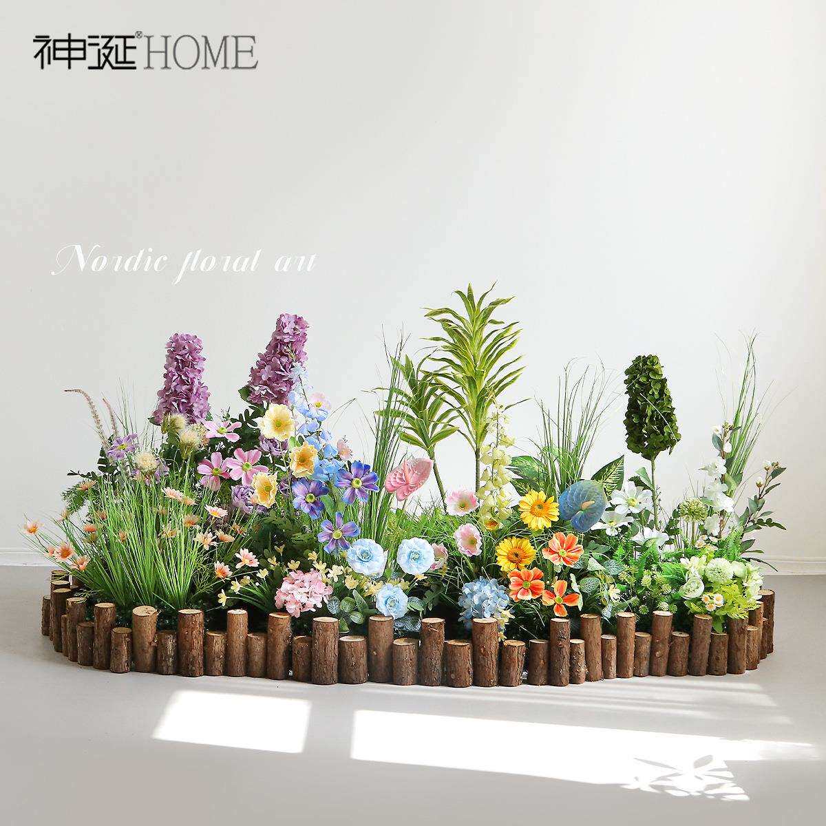仿真植物造景组合假绿植仿真花假花落地摆件橱窗场景布置网红打卡
