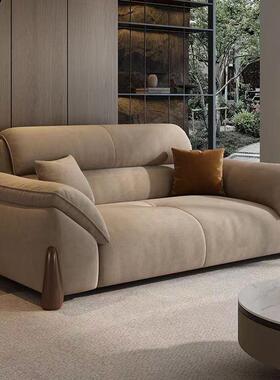 意式布新简款艺沙发极客厅小户型简约奶油绒布沙发BDU猫爪皮沙发