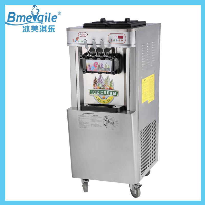 厂家冰美淇乐MQ-L22B不锈钢三头软冰淇淋机果酱雪糕机冷冻甜品