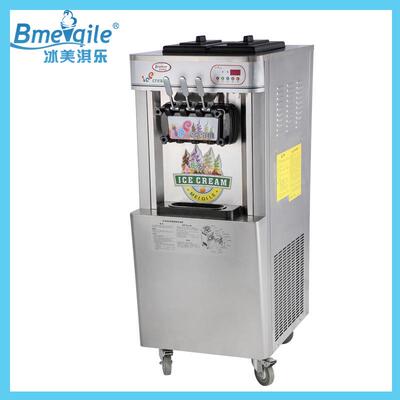 厂家MQ-L22B不锈钢三头软冰淇淋机果酱雪糕机冷冻甜品