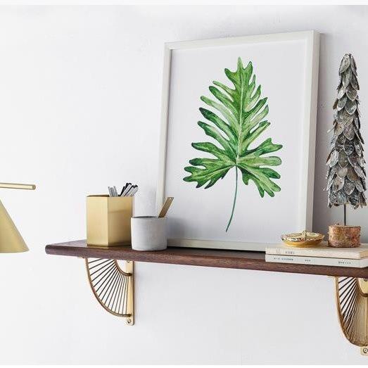 一字隔板支架托架墙上层板托墙壁挂隔板置物架装饰金色支撑三脚架