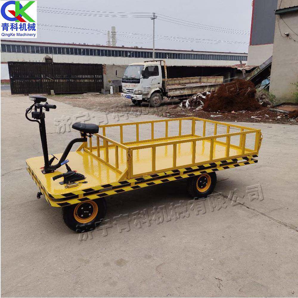 电动平板运输车建筑工地驾乘式搬砖车小型快递仓库拉货搬运车