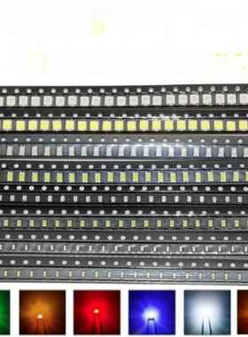 贴片LED灯珠0603 0805 1206 0402 3528 高亮红蓝黄绿紫发光二极管