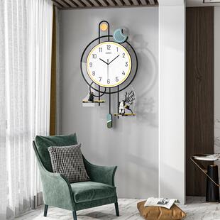 钟表挂钟无品牌/客厅2英025新款创大气家钟用墙上时意网红现代简