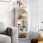 新款 转角置物架扇形拐角靠墙边角柜角落床头柜三角形墙角柜转角柜