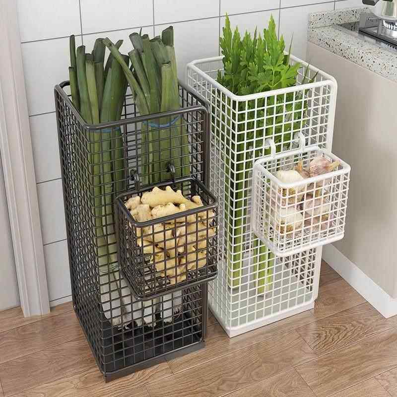 厨房置物架大葱生姜储物篮新款果蔬收纳神器家用阳台菜篮子沥水架,家装主材,置物架,淘宝优惠券,粉丝福利购,淘宝优惠卷