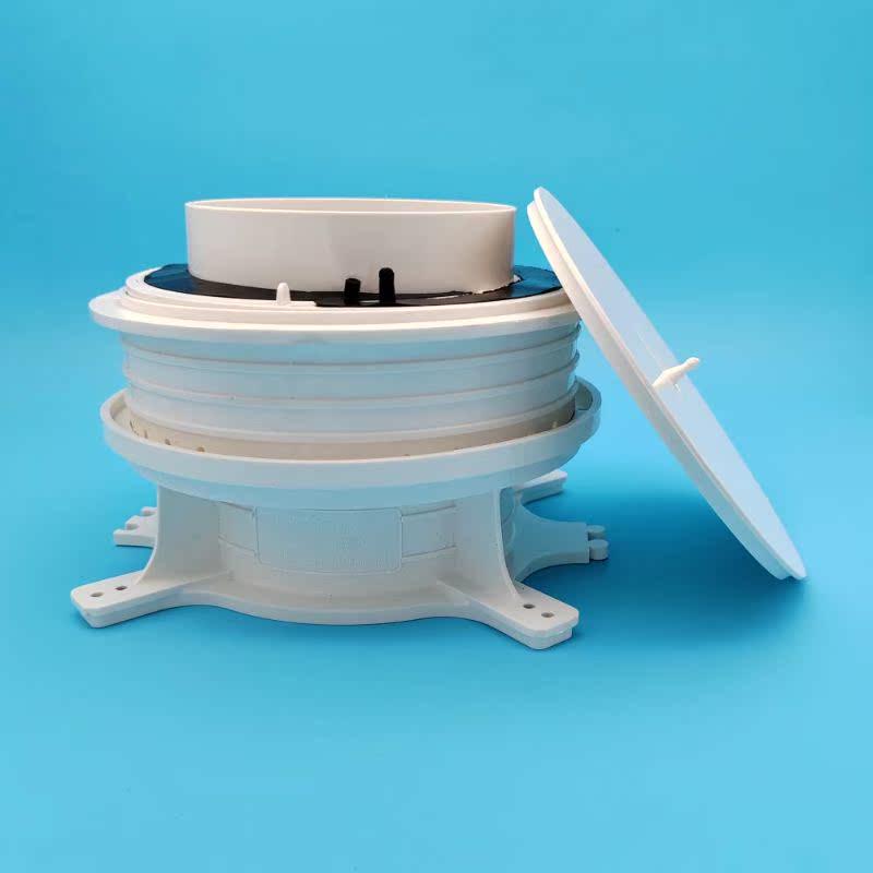 中财排水管配件PVC新型预埋防漏接头Ⅱ(有孔)塑料防漏宝110积水器