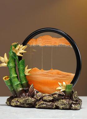 新中式节节高升流沙画摆件客厅玄关酒柜竹子招财装饰乔迁新居礼品