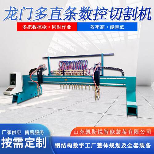 钢结构板材分条设备龙门数控等离子火焰多直条切割机