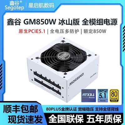 鑫谷GM650/750W/850W冰山版金牌全模组ATX3.1宽幅稳压电脑电源
