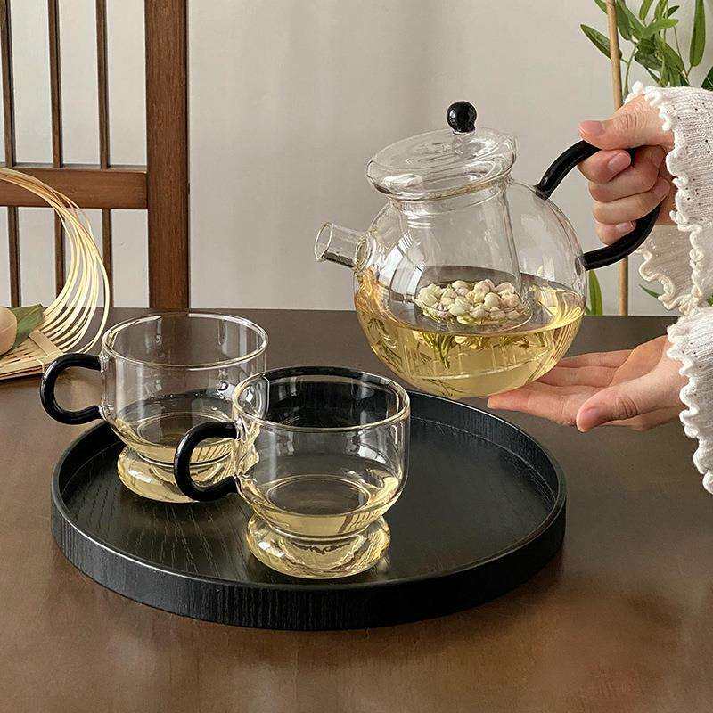高硼硅玻璃花茶壶套装家用精致英式下午茶花果泡茶壶带过滤煮茶壶