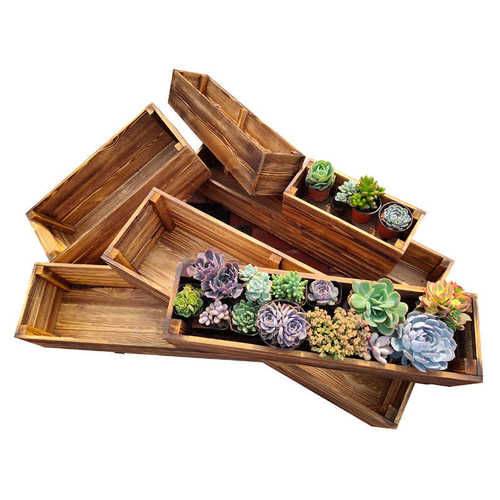 户外花箱防腐木阳台木头长方形长条花盆花槽挂架蔬菜种植箱种菜箱