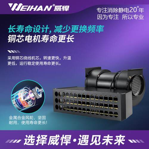 WH-6800离子风鼓工业除静电除尘离子鼓风机大风量吹尘离子风机