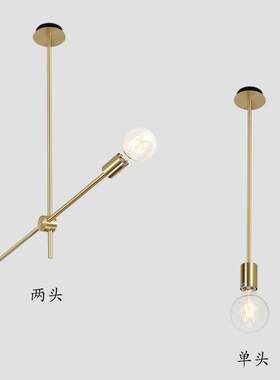 跨境北欧后现代极简吊灯大厅展厅新概念灯饰几何线条直杆艺术吊灯