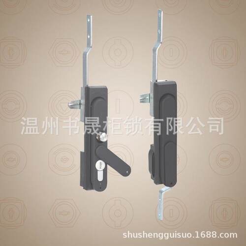 MS840-1G带铅封孔电气柜锁 平面连杆传动锁 镀锌钢栓双杆锁ms801