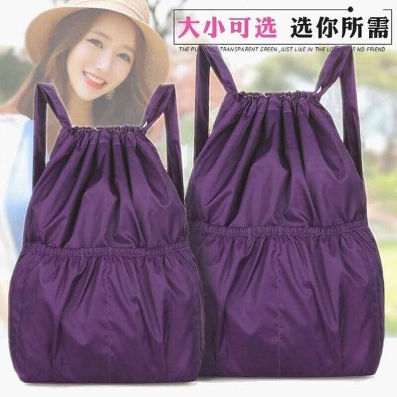 买菜专用背包抽绳束口袋花布包中购物袋/环保袋/帆布