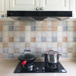 S588家用厨房防油贴纸自粘灶台瓷砖墙面翻新贴卫生间防水墙面装 饰