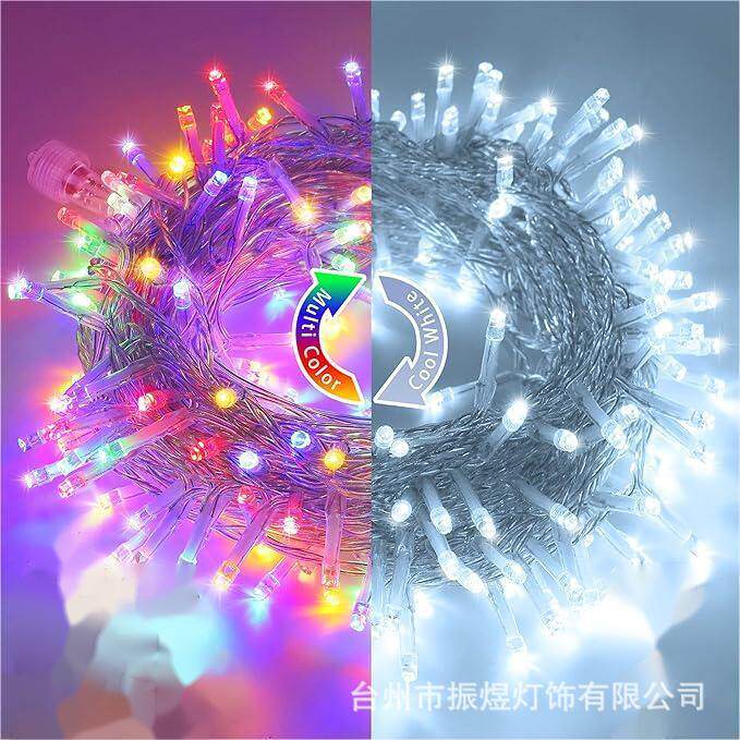 LED灯带户外圣诞树灯串庭院亮化装饰灯无极双色彩灯防水庭院装饰