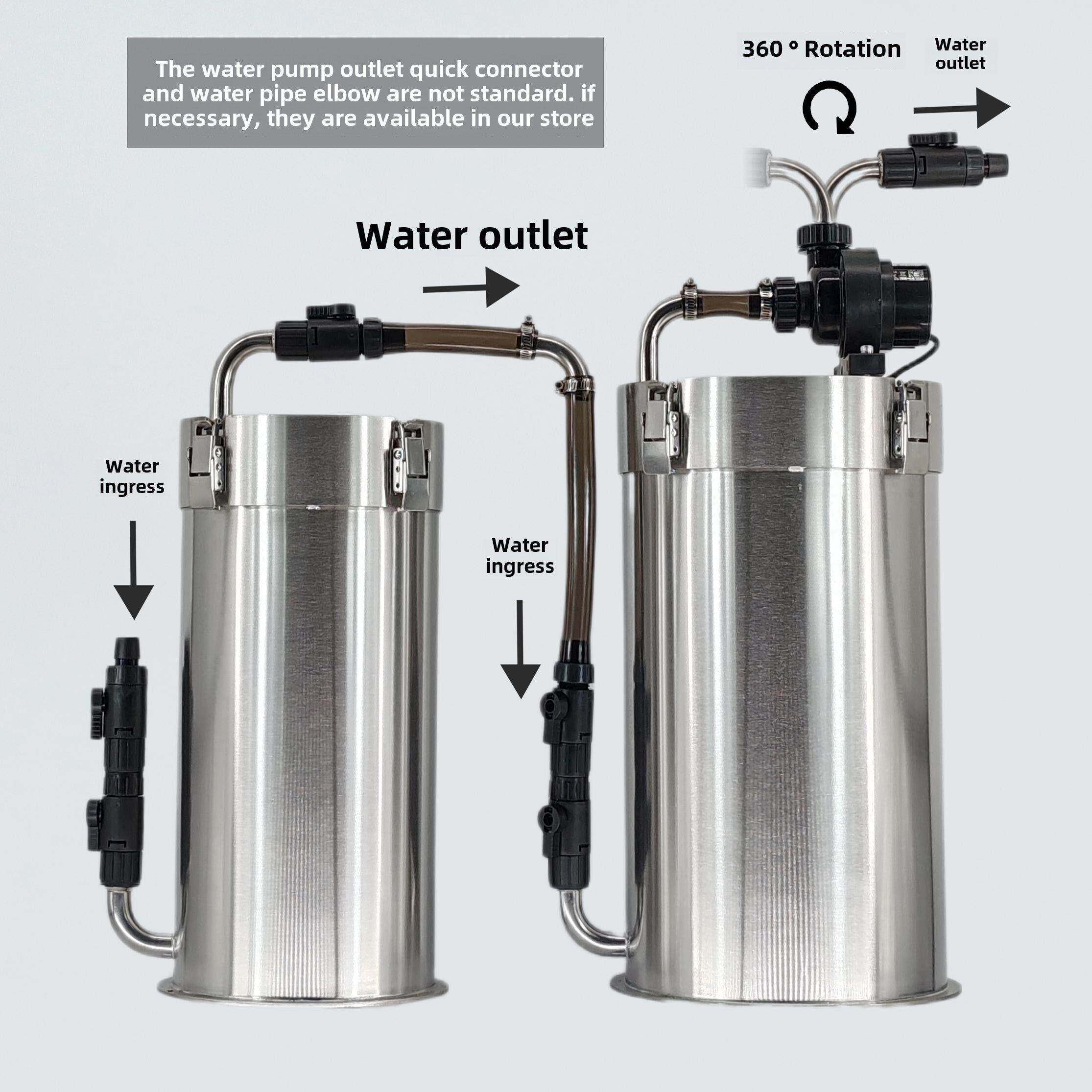 不锈钢过滤桶 缸外过滤桶 外置鱼缸 龟缸 虾缸过滤器 DIY过滤桶