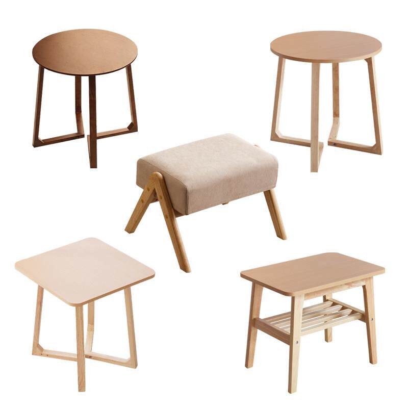 北欧实木茶几小户型现代简约日式边几圆形小桌子喝茶咖啡客厅桌子