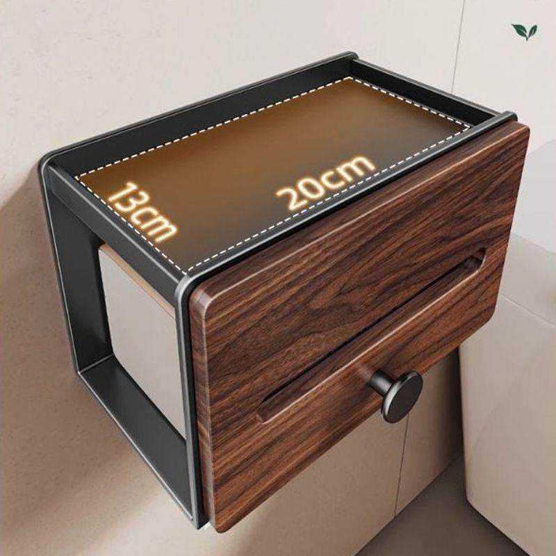 胡桃纸巾木挂盒免打孔卷纸架厕所擦手纸架抽纸厕416盒卫生间纸盒