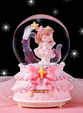 多款卡Q0213通飘八音盒水晶球创雪意生日礼物乐少女心学生礼品发