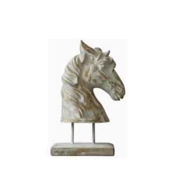 现代简约创意树脂做旧马头样板房售楼处桌面软装饰品工艺品家居