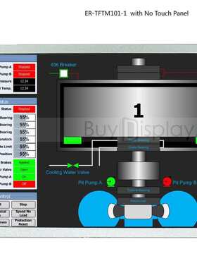 10.1寸TFT LCD彩色液晶显示屏配RA8876控制板/并串口/可配触摸屏