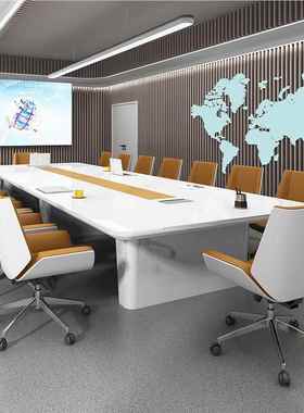 议烤椅漆会议桌简约现条代时尚长YD-3849桌个性会室长方形接待桌