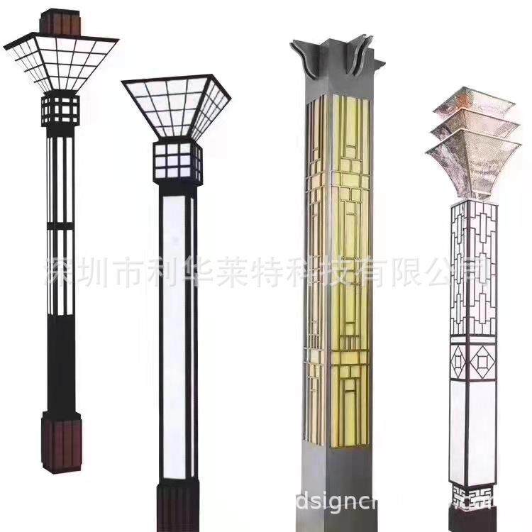 led路灯户外3米庭院灯园林别墅小区公园方形景观灯太阳能方型灯柱